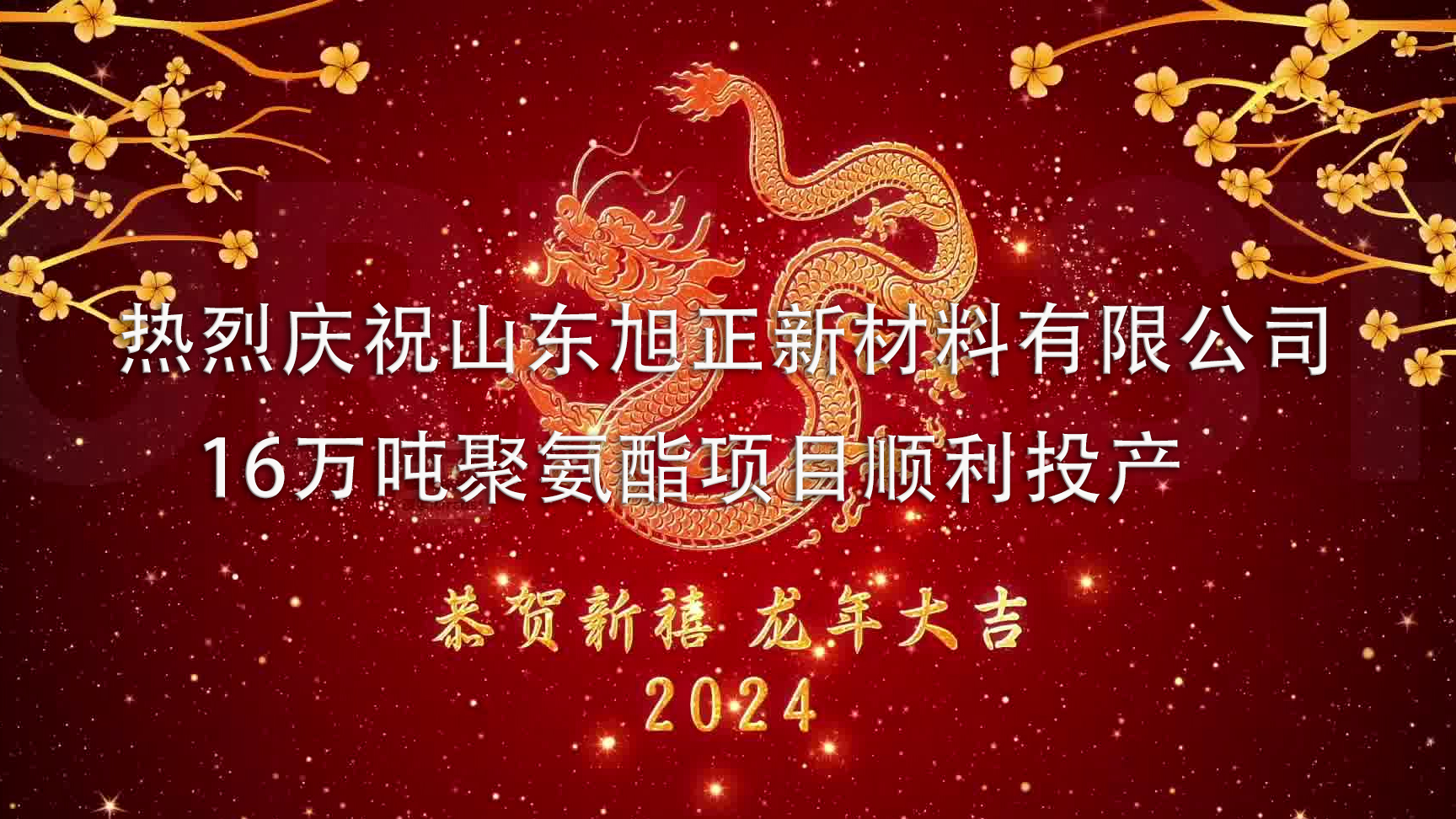 热烈庆祝山东旭正新材料有限公司16万吨聚氨酯项目顺利投产